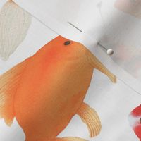 Watercolor Goldfish Tea Towels and Wall Hangings