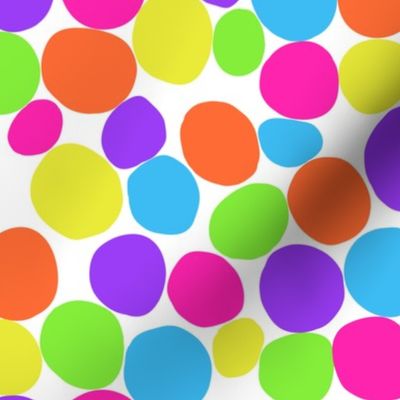 Abstract Dots | Bright [large] || modern colorful rainbow polka dots