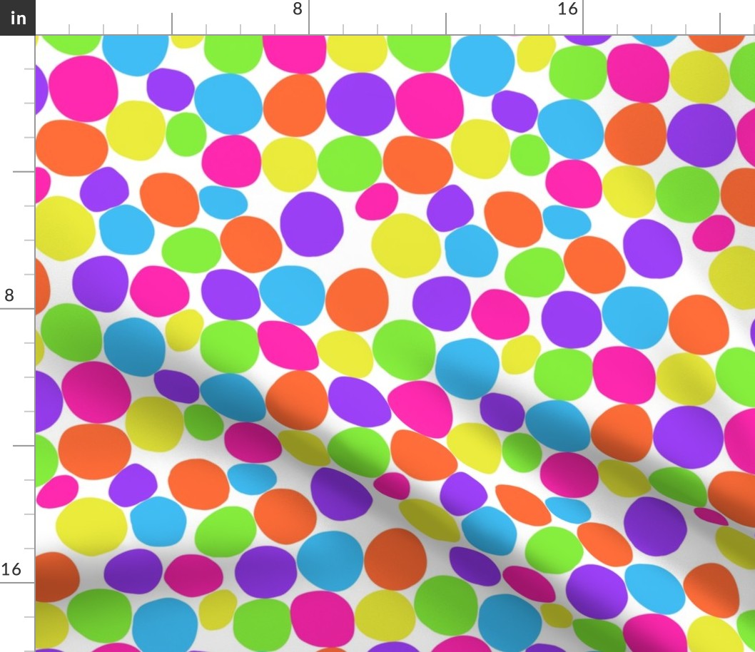 Abstract Dots | Bright [large] || modern colorful rainbow polka dots