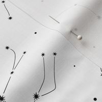 black zodiac constellations on white background