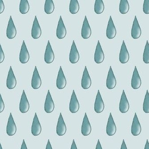 raindrops half brick - light blue