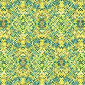 Tic Tac Tango Ripples  in Yellow and Blue - Bluegreen