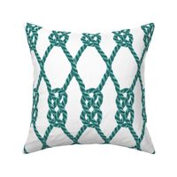 Emerald green rope diamonds knots large Wallpaper