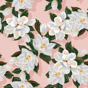 Blushing Magnolia Trellis Medium Blush Pink