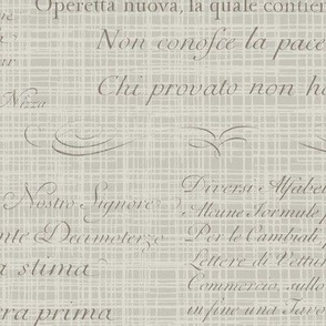 Vintage Italian Scripts in greige