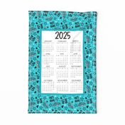 2025 Calendar Jeep Life in Turquoise for Wall Hanging or Tea Towel