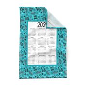 2025 Calendar Jeep Life in Turquoise for Wall Hanging or Tea Towel