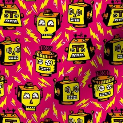 Robot friends Pink and Yellow