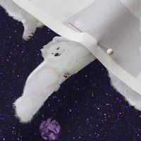 Louie: Samoyed Pup in a Purple Cosmos