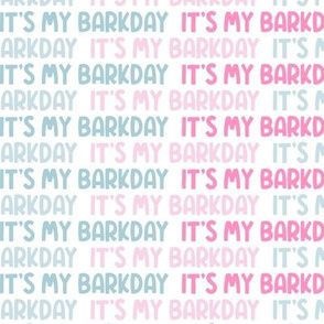 (M Scale) Barkday Pink and Blue