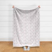 Daisies Pink Gray Large Scale