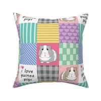 4 inch i love guinea pigs wholecloth