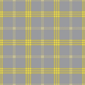 Yellow and Grey Plaid Check Tartan Scottish kilt