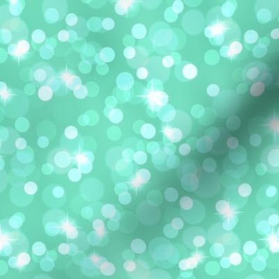 Sparkly Bokeh Pattern - Aqua Mint Color