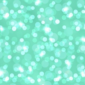 Sparkly Bokeh Pattern - Aqua Mint Color