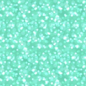 Small Sparkly Bokeh Pattern - Aqua Mint Color