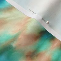 Tie Dye Turquoise and Peach Peaceful Dawn