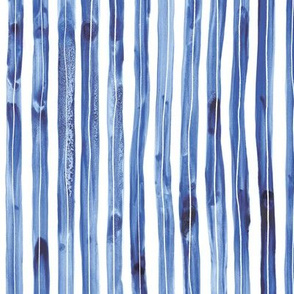 Penciled Stripes in Indigo by Liz Conley