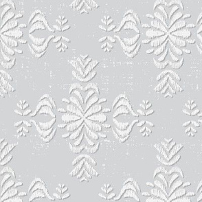 ikat jacquard - gray and white