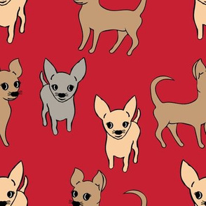 Cartoon Chihuahua Fabric, Wallpaper and Home Decor | Spoonflower