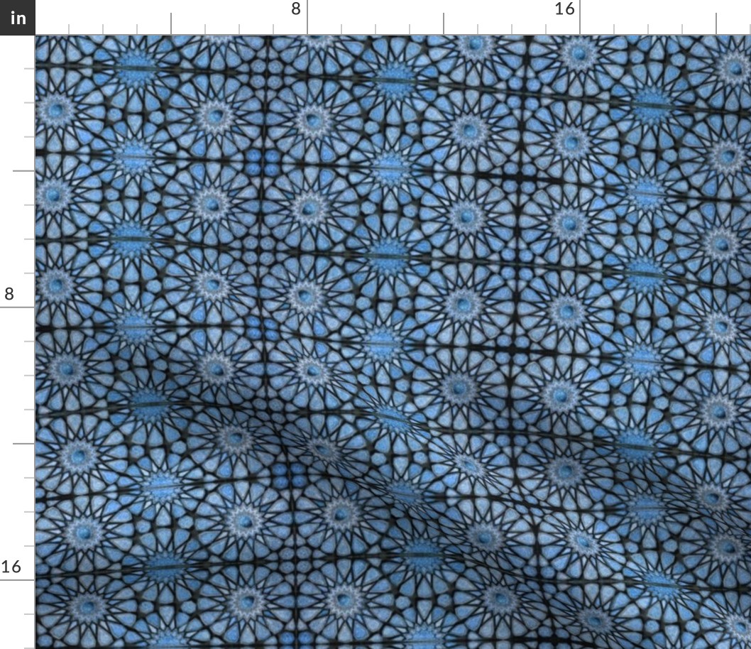 Sky blue mosaic tile style
