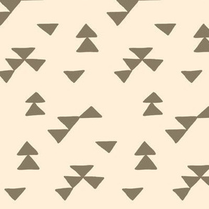 Tribal Triangles Brown Grey