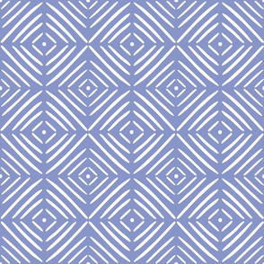 geometric diamonds/periwinkle /medium