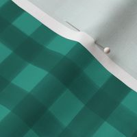 Watercolor gingham - teal