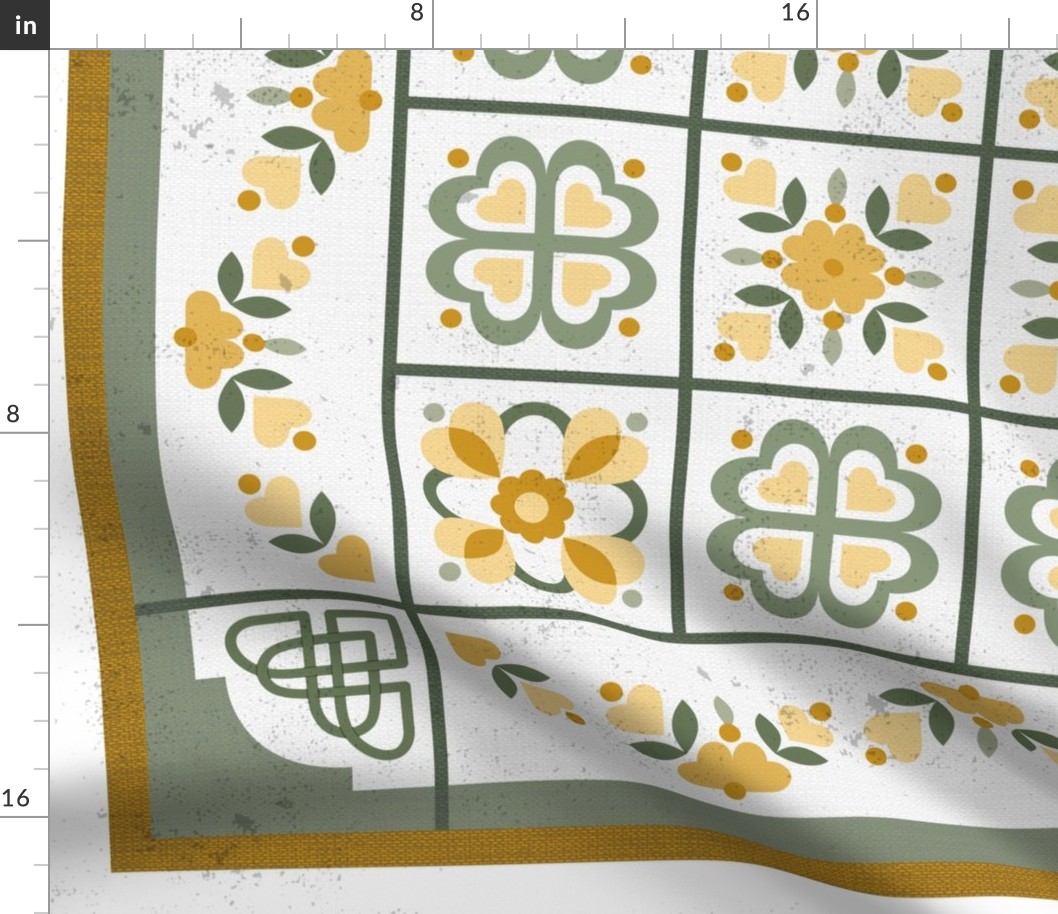 My Celtic Sweetheart GOLD ©Julee Wood - PLEASE CHOOSE 1 YARD OR YOU WON'T GET ENTIRE "QUILT"