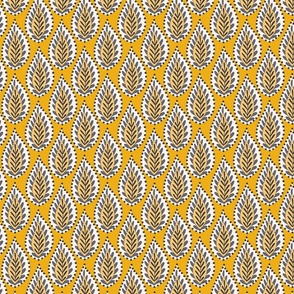 boho leaves/yellow