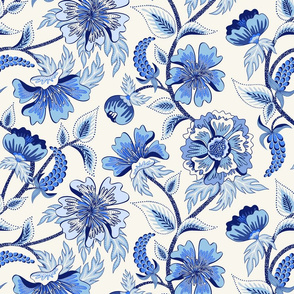 exotic flower/blue