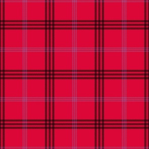 Red Blue and Black Plaid Check Tartan Scottish kilt 