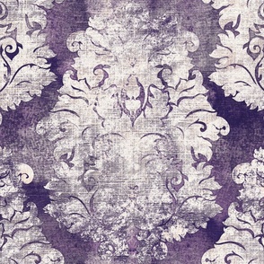 Antique Damask Amethyst Purple