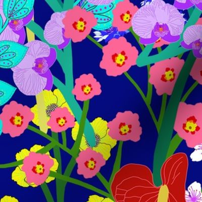 My virtual flower garden blue background jumbo