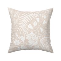 Forest Flowers reimagined paisley pattern neutral medium scale
