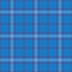 Light Blue Colourful Plaid Check Tartan Scottish kilt 