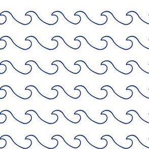 Ocean waves - surf wave fabric - nautical fabric -Navy