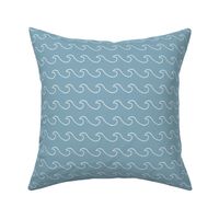 Ocean waves - surf wave fabric - nautical fabric -Dusty blue