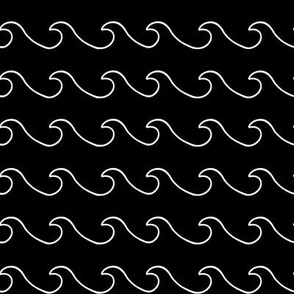 Ocean waves - surf wave fabric - nautical fabric -Bw