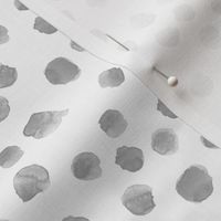 Silver grey watercolor spots - painted gray dots