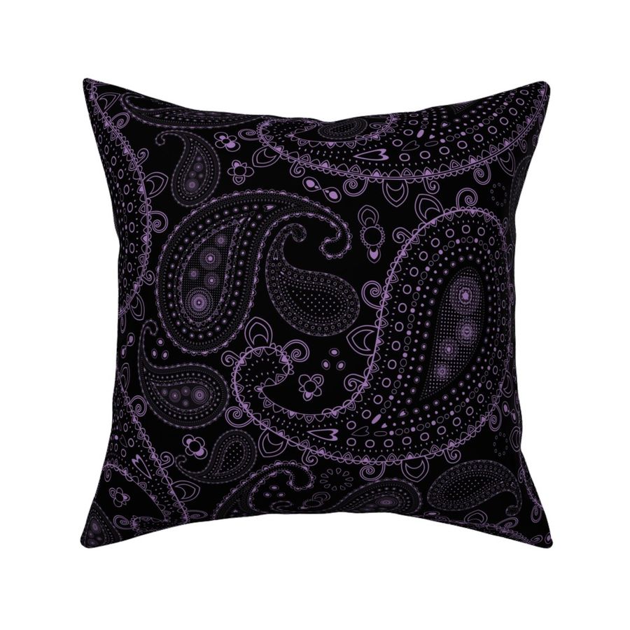 Purple & Black Paisley