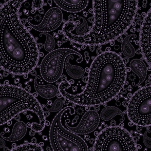 Purple & Black Paisley