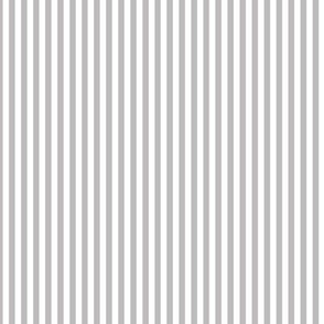 Small Pebble Grey Bengal Stripe Pattern Vertical in White