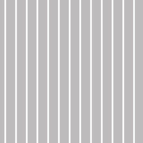 Pebble Grey Pin Stripe Pattern Vertical in White