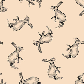 Jackrabbits on Peach - Larger Scale