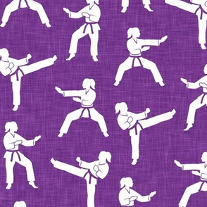 karate - women's martial arts - self defense, Jujutsu, Taekwondo, judo - purple - LAD21