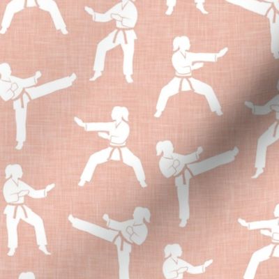 karate - women's martial arts - self defense, Jujutsu, Taekwondo, judo - rose pink - LAD21
