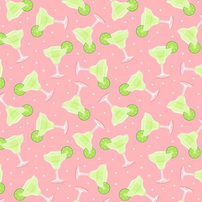 Margarita - cocktail - lime - pink w/ polka dots - LAD21