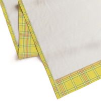 Yellow Citrine Plaid Check Tartan Scottish kilt 