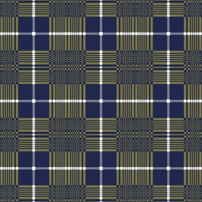Blue and Yellow Plaid Check Tartan Scottish kilt 